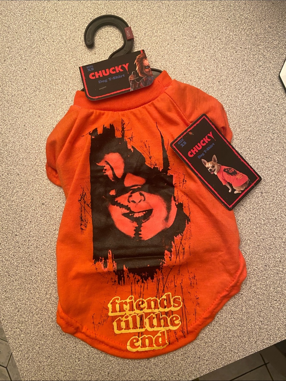 PetCostume Tee - Orange Horror Character Shirt Chucky